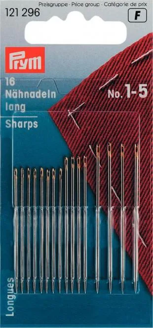 Clover Nähnadeln Vergoldet, Nr. 10 – 20 Stück, 0,46x33,3 Mm, Für Feine Näharbeiten